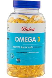 Balen Omega 3 Norveç Balık Yağı Trigliserid Yumuşak 1380 Mg 200 Kapsül