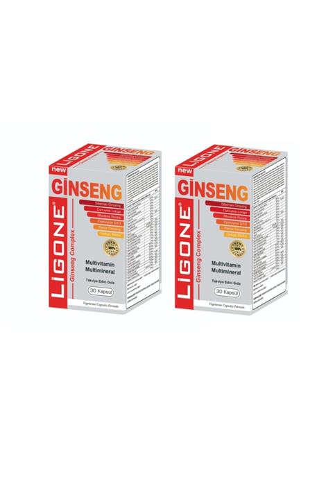 Ligone Ginseng Complex Multivitamin Multimineral 30 Kapsül 2'li Set . Tett: 2023