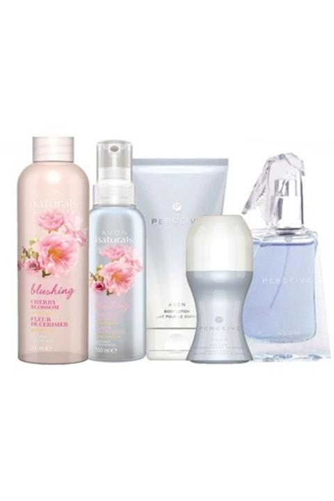 AVON Perceive Kadın Parfüm 50 ml Kiraz Çiçegi,sprey ve Duş Jeli Seti