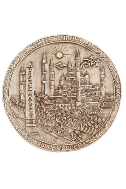 Keskin Hediyelik 16 cm Osmanlı Eskitme Tabak Sultan Ahmet Biblo