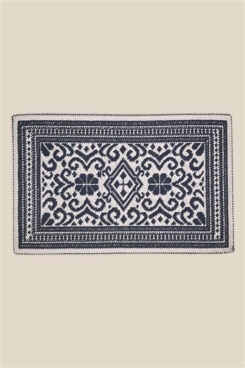 Bluenity Inci Pamuk Banyo Matı 40x70 Cm - Lacivert