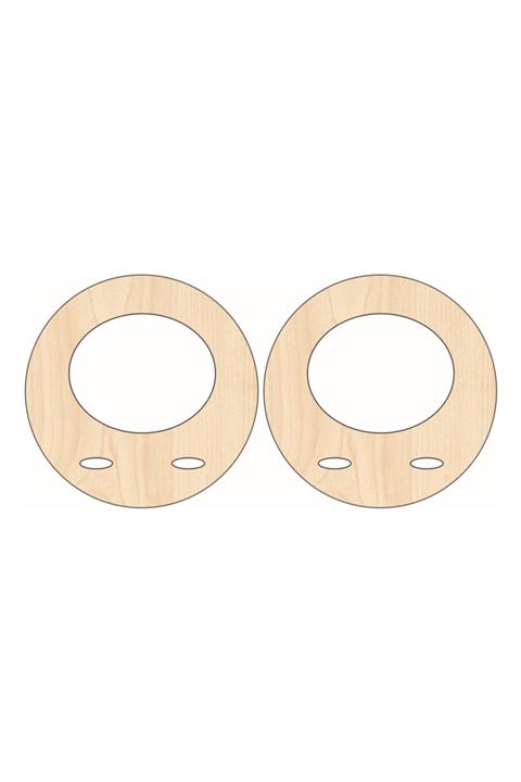 saray lazer Toptan Ahşap Çanta Kulp Model 30 15x15 Akçaağaç 24 Çift