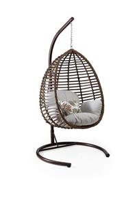 Capri Swing Modern Salıncak Tekli Bahçe Balkon Teras Salıncağı Rattan Gümbet