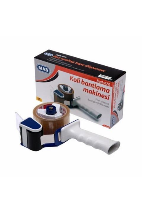 Mas 670 Koli Bant Makinesi 50 Mm Bant Kesici Paketleme Makinesi - 100 Mt Bant Hediyeli!