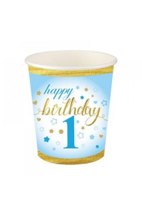 LAUREL DREAM 1 Yaş Mavi Karton Bardak 200c-8oz 8li