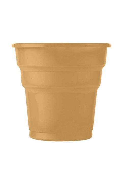 EvimShopping Plastik Meşrubat Bardağı Gold 180cc-7oz 25li