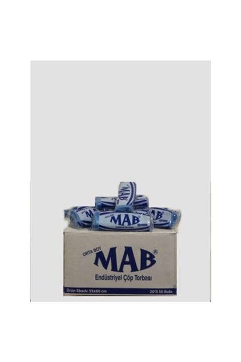 MAB Balcı Orta Boy Mavi Çöp Poşeti. 55 X 60 Cm. 20 X 50 Rulo=1000 Adet.