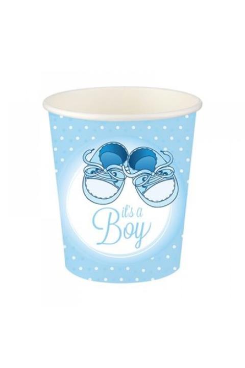 LAUREL DREAM Mavi Patik Karton Bardak 200 cc 8 oz 8 Li