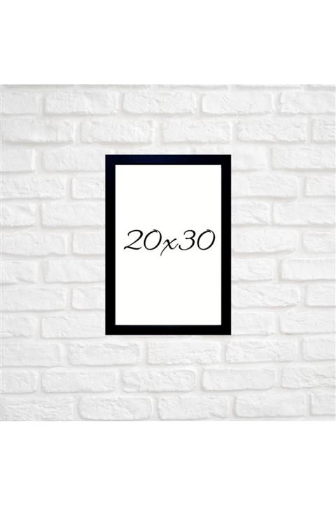 LiliaHome 23x33 Cm Pvc Camlı Siyah Renk Fotoğraf Çerçevesi