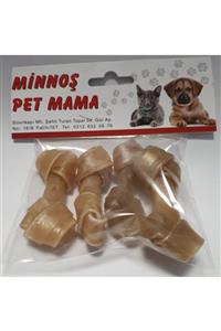 Minnoşpetmama Köpek Kemik Natural Düğüm Kemik 6 Cm ( 4 Lü )