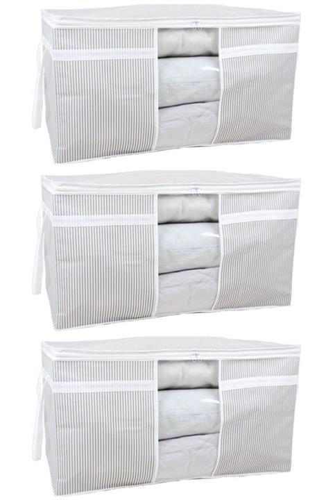 Markafox 3 Adet Pencereli Yastık Yorgan Hurcu 75 X 40 X 40 Cm