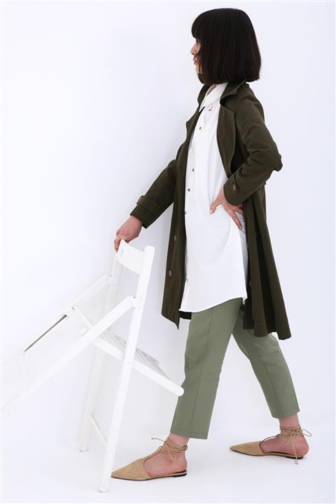 ALLDAY DÜĞMELİ CEPLİ TRENÇ