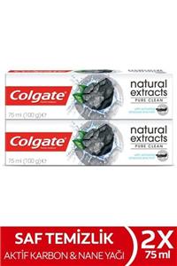 Colgate Natural Extracts Aktif Karbon Ve Nane Saf Temizlik Diş Macunu 2 X 75 ml