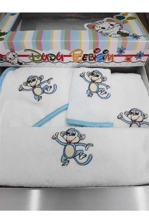Çeşme Home Nakışlı 5'li Bebek Havlu Seti