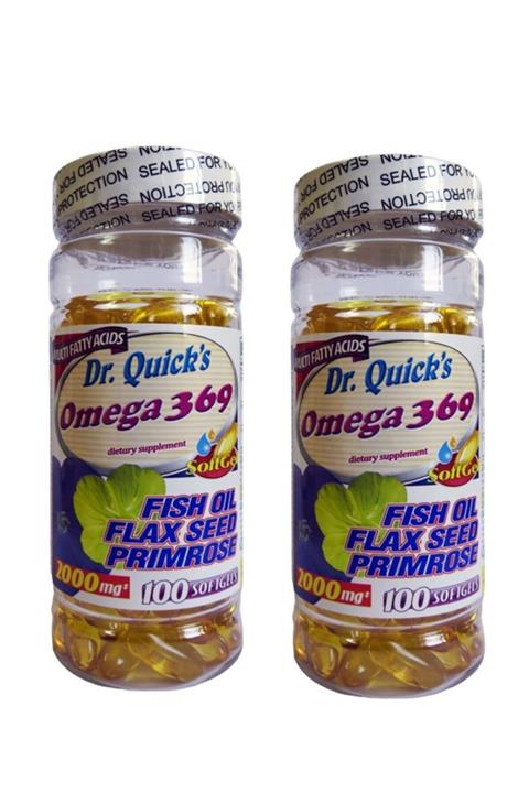 Dr Quicks Omega 3.6.9 Flax Seed Oil Primrose Oil 100 Softgel 2 Adet