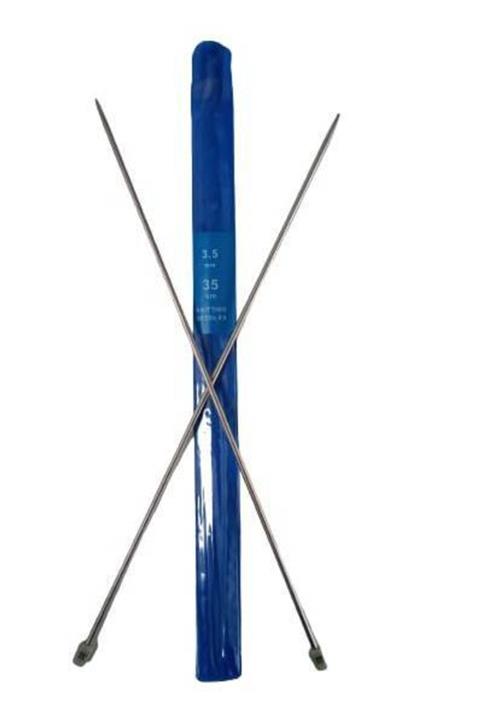 OPAL No: 3,5 Düz Örgü Şiş 35cm Ergonomik Yapı Takılma Yapmaz