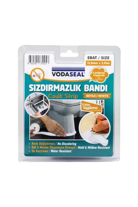 Vodaseal Banyo Küvet Lavabo Kenar Sızdırmazlık Bandı 12.8 Mm X 3.35 Metre