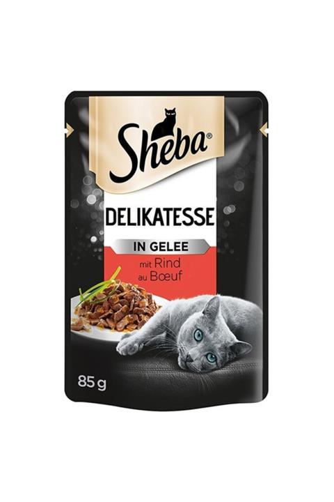 SHEBA Sığır Etli Jöleli Pouch Yetişkin Konserve Kedi Maması 85 gr