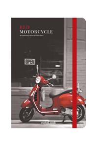 Scrikss Notelook Red Motorcycle A6 Çizgisiz Defter