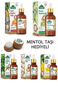 Arifoğlu Sakal Bakım Yağı Seti (badem-ısırgan-sarımsak-zeytin-ylang Ylang) Mentol Taşı