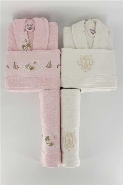 Fiesta Unisex Yetişkin Tuğra Nakışlı Bornoz Seti