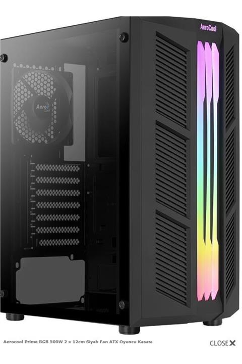 AEROCOOL Ae-prm-v3p500 Prime Rgb 500w Siyah Kasa Mid Tower