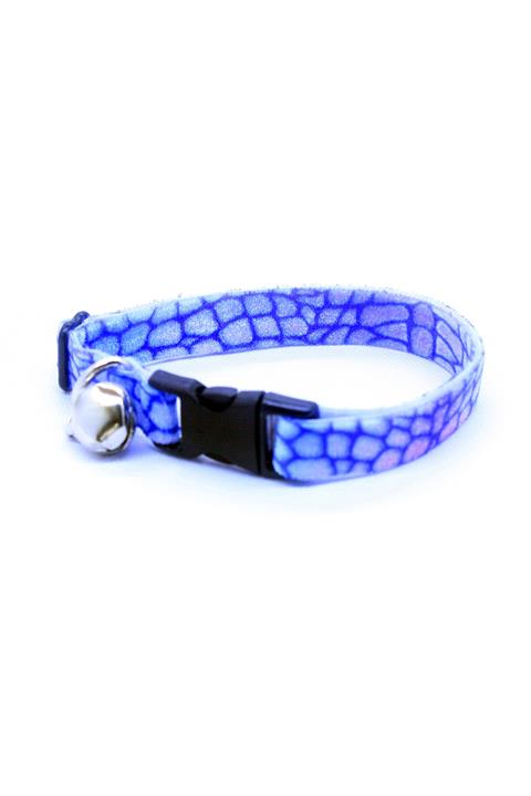 Moserini Ayarlanabilir, Zilli, Desenli, Kadife Yavru / Yetişkin Kedi Boyun Tasması Boyunluk - Series 4