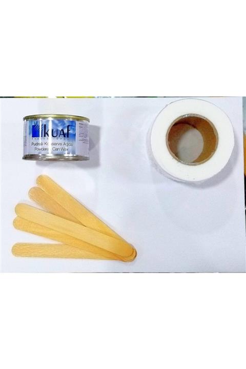 Kuaf Pudralı Sir Ağda 140gr 10mt Ağda Bezi Spatula