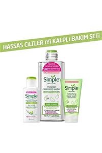 Simple Kind To Skin Hassas Ciltlere Uygun Sert Kimyasal İçermeyen İyi Kalpli Cilt Bakım Seti