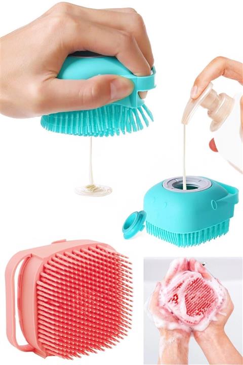 Firsat Ayi Şampuan Hazneli Silikon Peeling Duş Fırçası