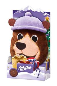 Milka Yılbaşı Çikolata Seti Peluş Figür Ayı Yavrusu 98 Gr