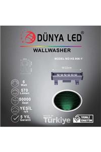 DÜNYA LED Hs.906-y 6x1w Wallwasher Yeşil