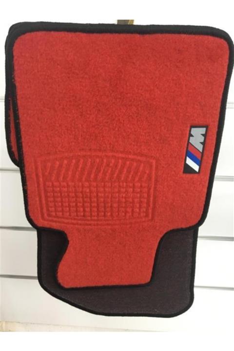 Eng Aksesuar Bmw E46 Kırmızı Halı Paspas M Logolu Paspas