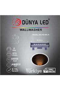 DÜNYA LED Hs.906-a 6x1w Wallwasher Amber