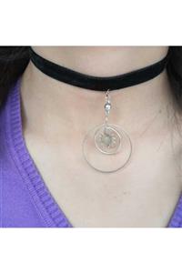 Fugusugu Sun & Moon Kadife Choker