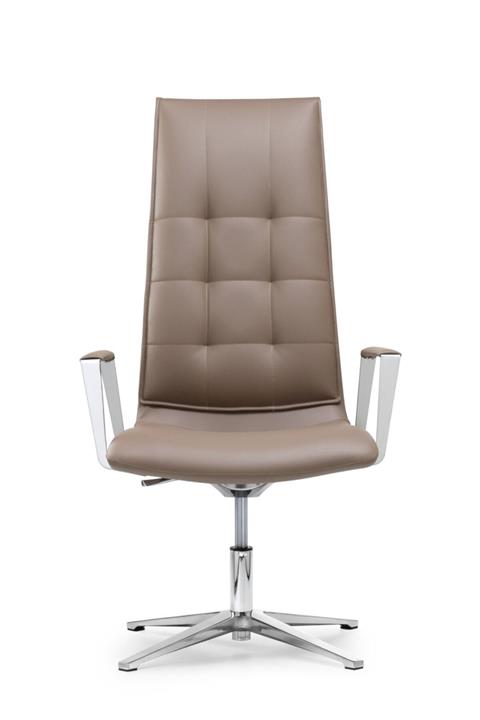 Bürotime Foldit Lounge Koltuğu Yüksek Sırt Metal Kol Ceviz