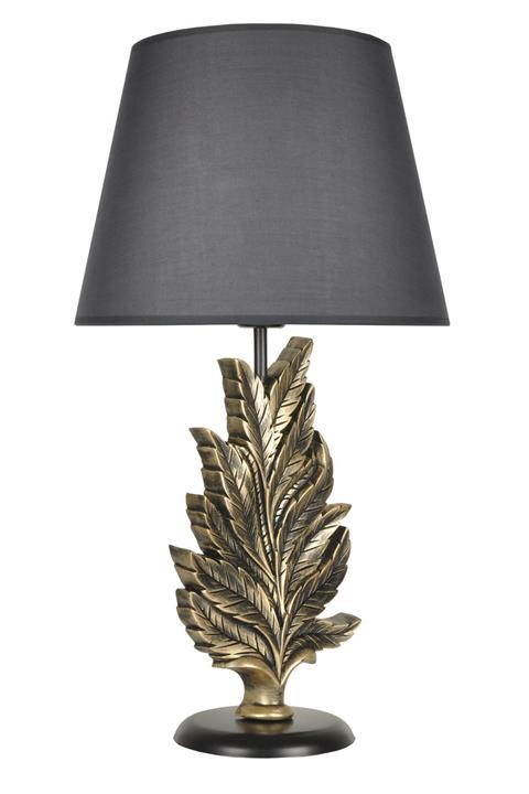 Qdec Gold Gri Modern Dizayn Yaprak Abajur