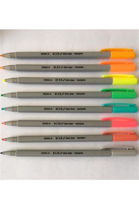 DongA Dong A Slim Liner 8'li Fosforlu Kalem Seti