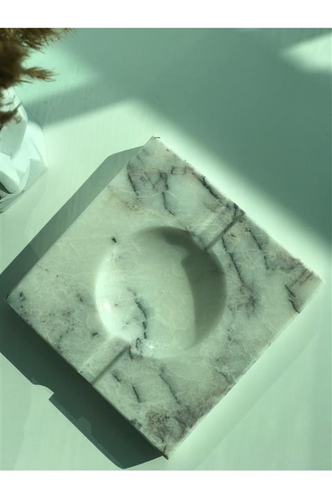 Lolu Interiors Mermer Küllük Kare Formunda 15x15cm Leylak -servitude-ashpit