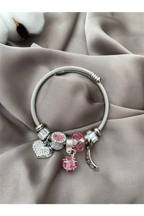 Ranya Butik Renkli Çelik Charm