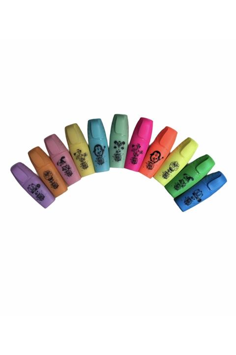 Piano Mini Fosforlu Kalem Seti 10lu