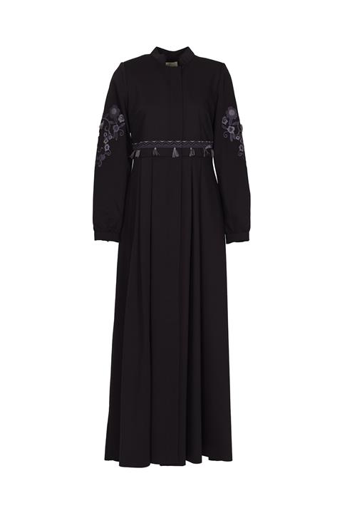 Soydan Basic Kadın Işleme Detaylı Pileli Pardesü