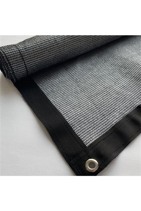 Filexus 4m X 9m Gölgelik Bahçe Çit Filesi Şeritli Halkalı Gümüş Gri