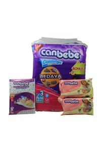 Canbebe Comfort Dry 3 Midi Bebek Bezi Bonus Paket 4-9 kg 76 Adet