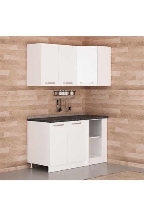 Minar 145cm Köşe Mutfak Dolabı Beyaz K145-b1