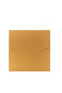 Ege 18x18cm Metalik Altın 240gr Lüks Davetiye Zarfı - 50 Adet