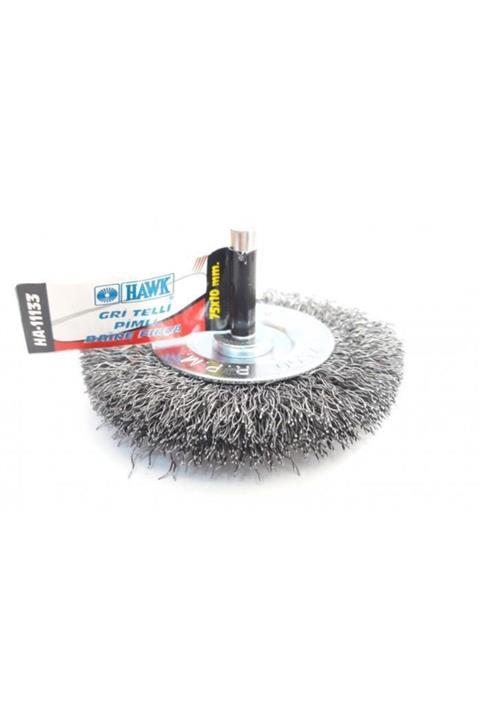 HAWK Ha11133 Pimli Gri Tel Daire Fırça 75 x 10 mm