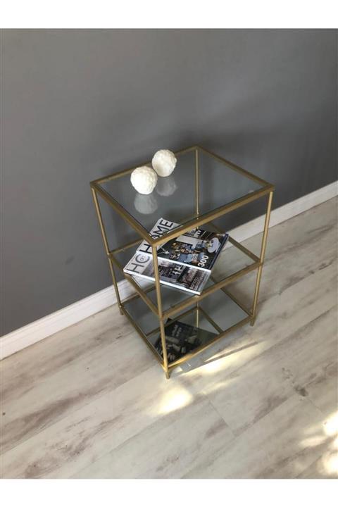 atolly design Metal Gold Yan Sehpa