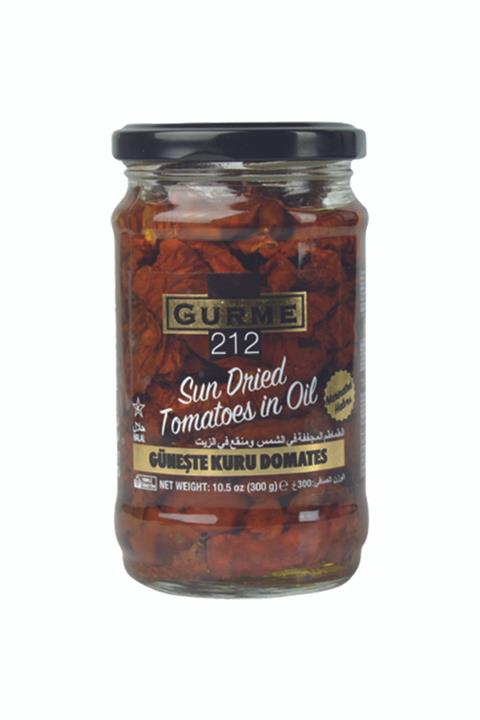 Gurme212 Yarım Kesim Domates Kurusu (güneşte Kurutulmuş), Yağda Marine Meze (1 Adet X 320cc)