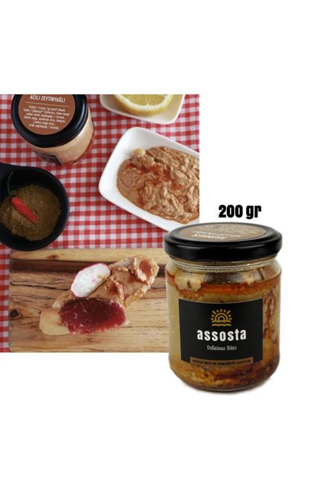 Assosta Acı Zeytinyağlı Katkısız Ev Yapımı Humus Orta Boy 200 Gr